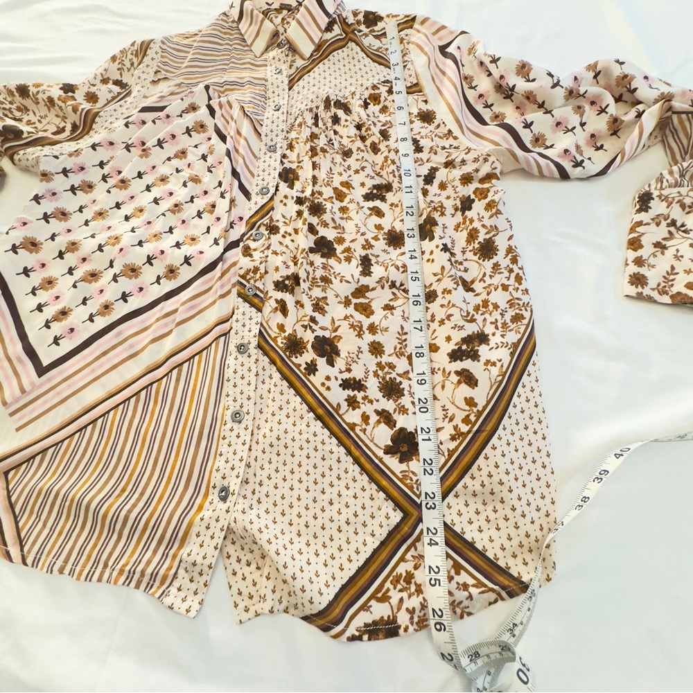 Free People Floral Patchwork Blouse - Multicolor - image 6